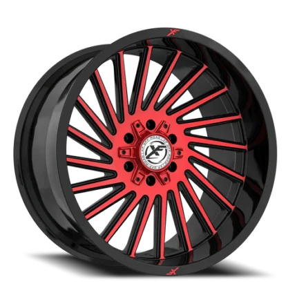 Xf Off-Road Xf-239 20X10 6X135 6X139.7 -12 Cb 106.4 Gloss Black & Red Machined