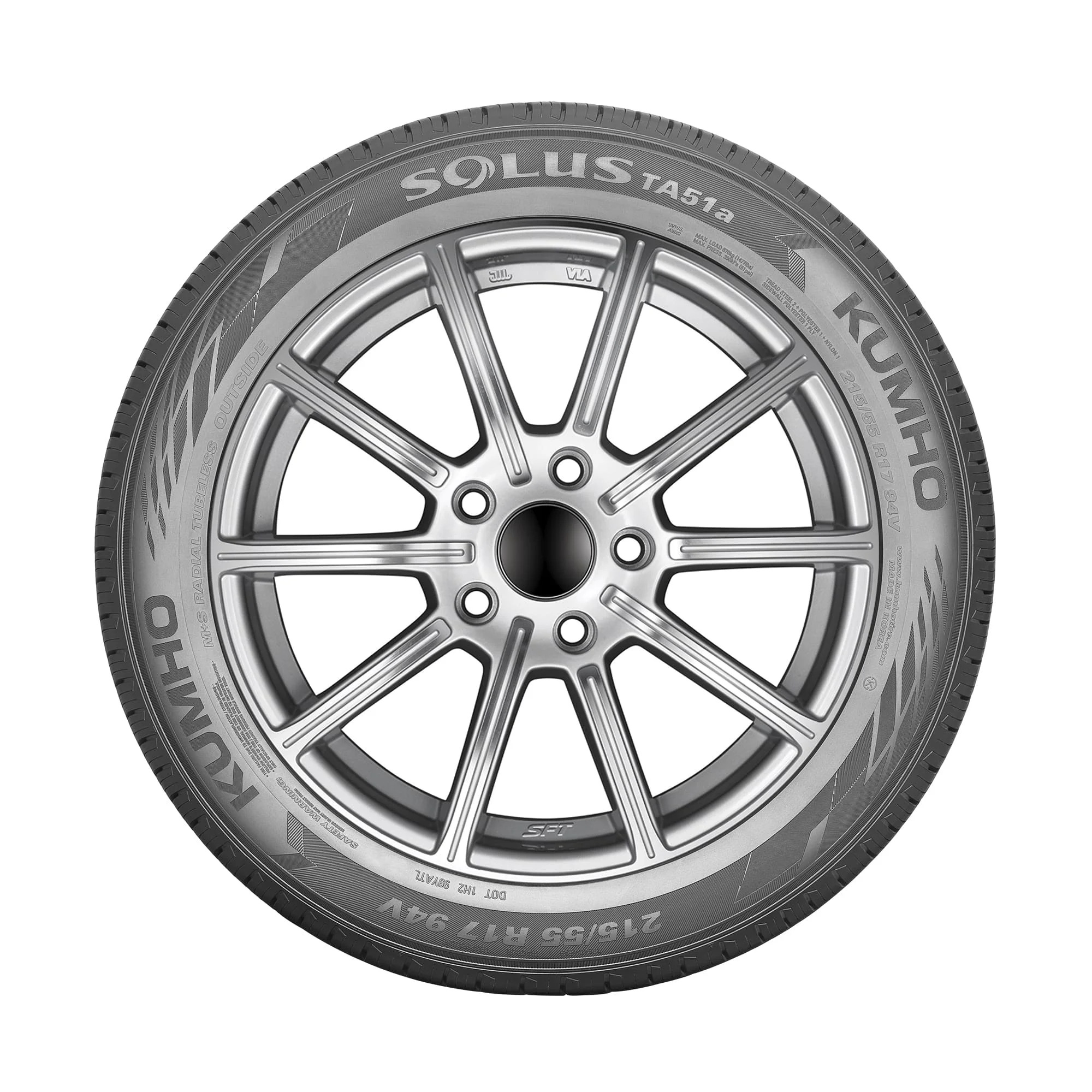Kumho SOLUS TA51a 195/65R15 91T All-Season Grand Touring Tire