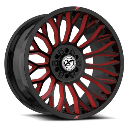XF Off-Road XF-237 20x10 5x127 5x139.7 -12 Cb 78.1 Gloss Black & Red Milled