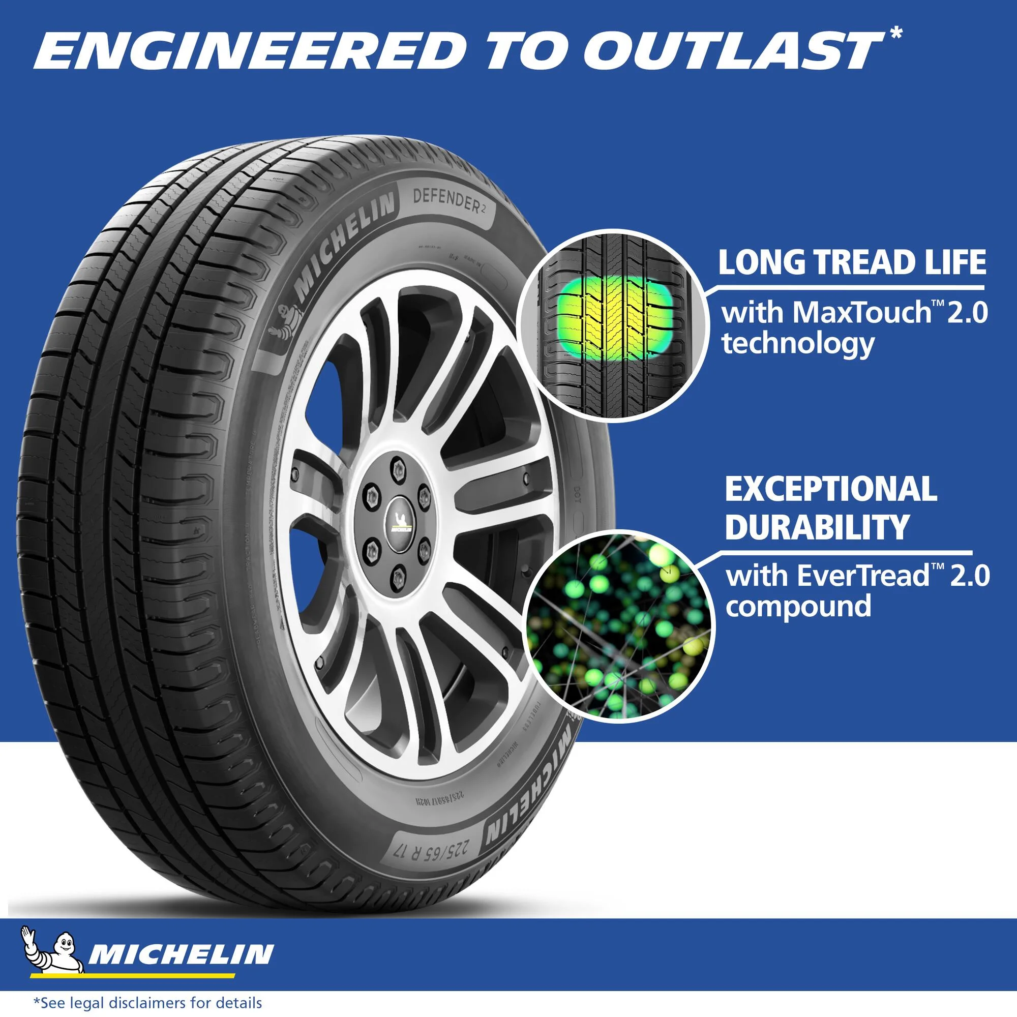 Michelin Defender2 CUV 255/50R20XL 109H All-Season Tire