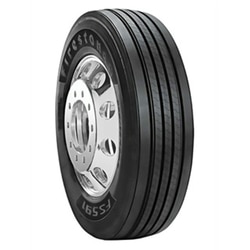 Firestone FS591 11R24.5/16 Solid Tire with Black Wall Sidewall and 16 Ply Rating