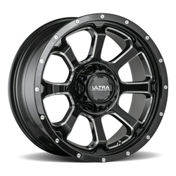 Ultra 219-8982BM+12 18x9 Alloy Wheel with +12 Offset - 8x6.50 Bolt Pattern
