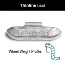 Cascade 6 oz T Black Uncoated Wheel Weights (25 per Box) – Part No. 5522100600