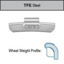 Cascade 0.75 oz TFE Silver Coated Wheel Weights - Pack of 25