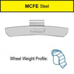 Cascade 0.25 oz MCFE Yellow Coated Wheel Weights - 25 Pack