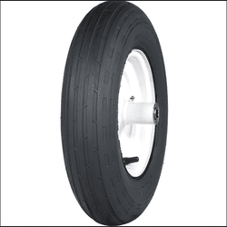 Carlisle 11x4.00-5 Smooth Flat Free Tire Assembly with Black Wall Sidewall