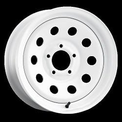Allied Pacer 2724040-W 12x4 White Modular Steel Trailer Wheel with 4x4 Bolt Pattern