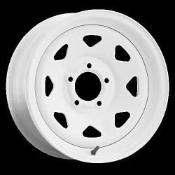 Allied Pacer 12x4 White Spoke Steel Trailer Wheel with 5x4.50 Bolt Pattern