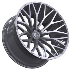 TIS 566BSM 18x9 Cast Aluminum Wheel with 5x5.00 Bolt Pattern and +00 Offset
