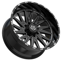 TIS 547BM 22x12 Cast Aluminum Wheel with 8x6.50 Bolt Pattern and -44 Offset