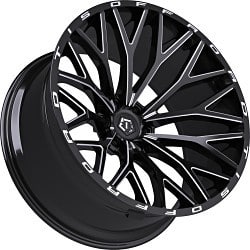 TIS 566BM 24x12 Cast Aluminum Wheel with 6x5.50 Bolt Pattern and -44 Offset - Image 2