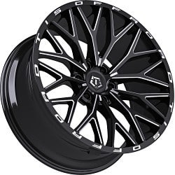TIS 566BM 24x12 Cast Aluminum Wheel with 6x5.50 Bolt Pattern and -44 Offset - Image 4